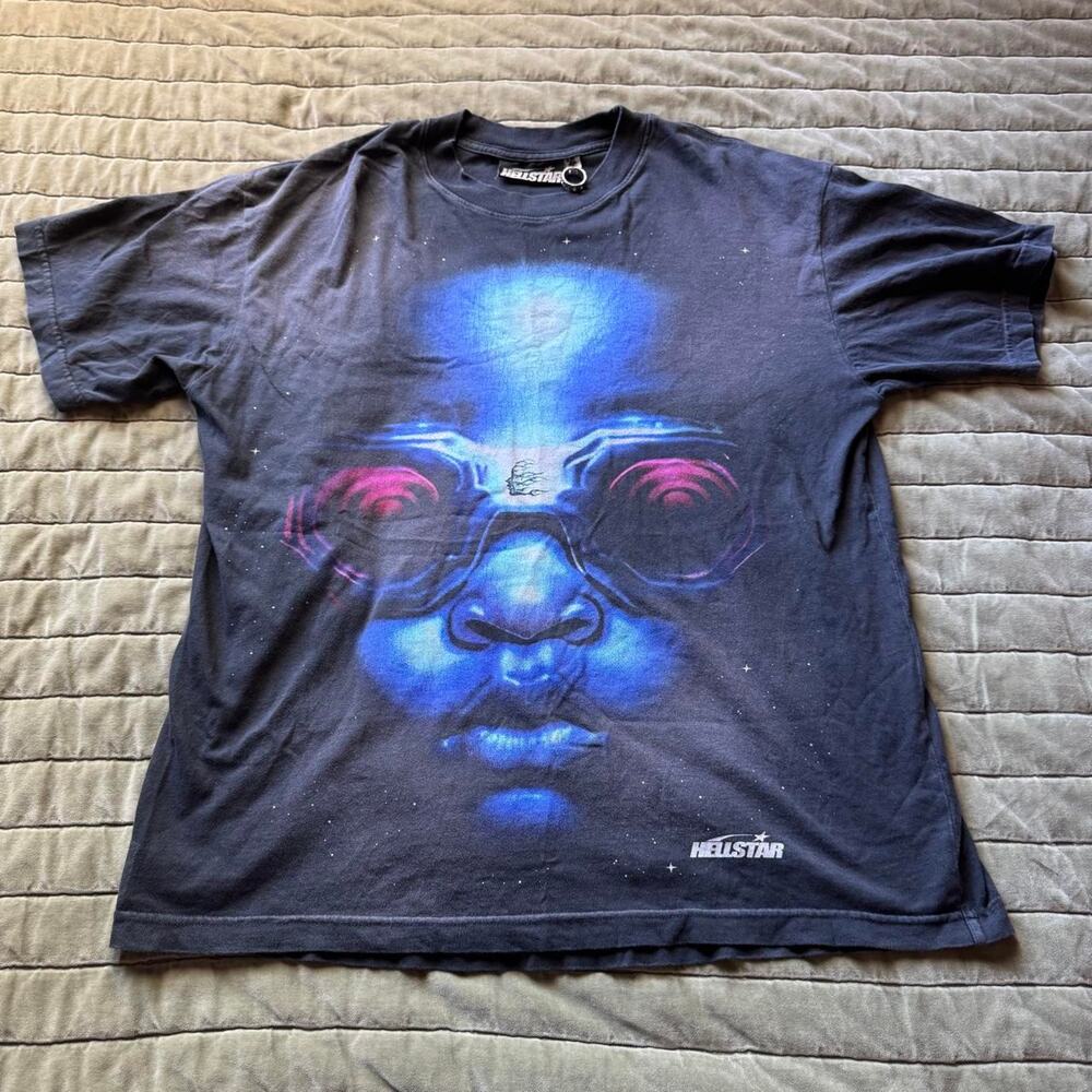 Hellstar Studios FW23 The Future Is Hellstar Goggles T-Shirt Black Size L